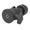 2 in 1 Mini Tripod Ball Head, 360 Degree Rotatable Camera Mount with 1/4in Screw, Compatible with Monopod Sliding Rail, Sturdy ABS Material, Adjustable Phone Clip for Shooting view 3