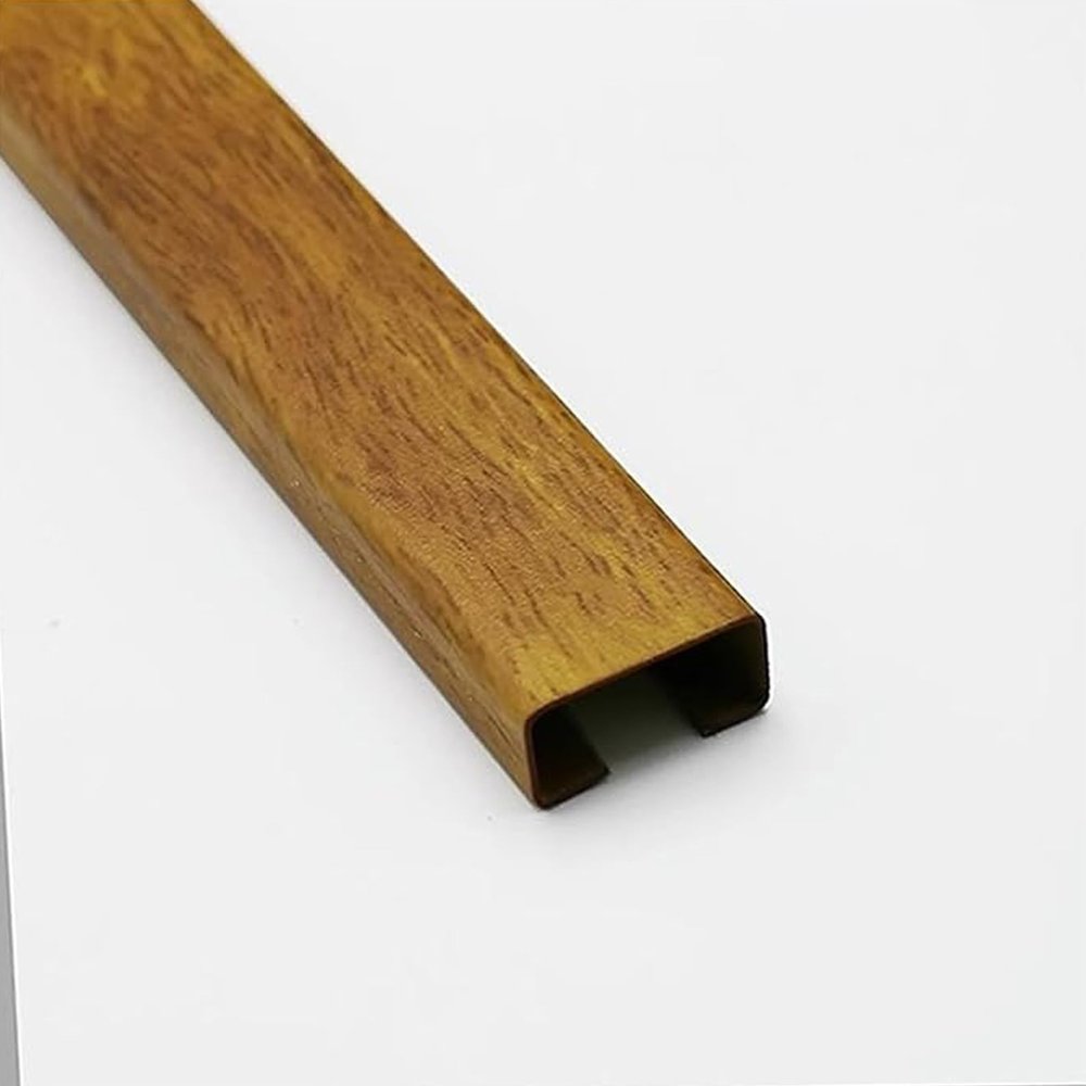 Decorative Cable Hider Stainless Steel Metal Cable Cover, Lamp Cable Cover,Cable Management Self Glues Antique Wire Hider, Cable Management Channel for Wall Floor, Cable Cover(Yellow wood,1x0.5in/2.4x