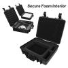 Mini Case, Hard Shell Precisely Cut EVA Foam Portable Satellite Carrying Travel Case with 9.8FT Car Charger to DC Power Cord, Ideal for RV, Outdoor, and Camping view 2