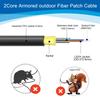 HYX FIBER CABLE-ST to ST Single Mode Fiber Patch Cable,100ft/30m,ST-ST Outdoor Armored Fiber Optic Cable,Duplex Industrial TPU,Direct Burial 9/125um SMF Optical Jumper,OD-5mm,Black view 2