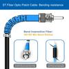 HYX FIBER CABLE-ST to ST Single Mode Fiber Patch Cable,100ft/30m,ST-ST Outdoor Armored Fiber Optic Cable,Duplex Industrial TPU,Direct Burial 9/125um SMF Optical Jumper,OD-5mm,Black view 3