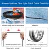 HYX FIBER CABLE-ST to ST Single Mode Fiber Patch Cable,100ft/30m,ST-ST Outdoor Armored Fiber Optic Cable,Duplex Industrial TPU,Direct Burial 9/125um SMF Optical Jumper,OD-5mm,Black view 4