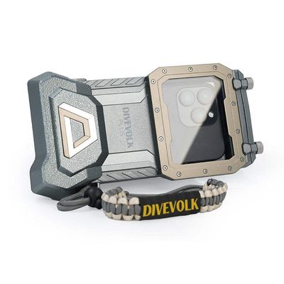 DIVEVOLK SeaTouch 4 MAX PLUS Underwater Housing for iPhone and Android Waterproof Touchscreen Dive Case Starlight Grey