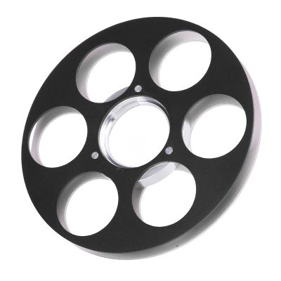 Empty Tape Reel for Reel to Reel Tape Recorder, 6 Hole, Aluminum Alloy, Empty Tape Reel Recording Sound Takeup Reel, Compatible with for NAGRA (Black)