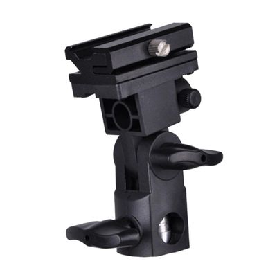 jojofuny Flash Mount Bracket with Pitch for DSLR Cameras Lightweight Swivel Stand for Speedlight and Umbrellas Compatibility for Photography Setup