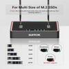 SUITOK M.2 Duplicator Cloner Dual-Bay Offline USB C to NVMe SATA Dock Station, 20Gbps M2 Reader for Both (M Key, B+M Key) PCIE NGFF Docking, Size for 22110 2280 2260 2242 2230 Enclosure - STK03 view 4