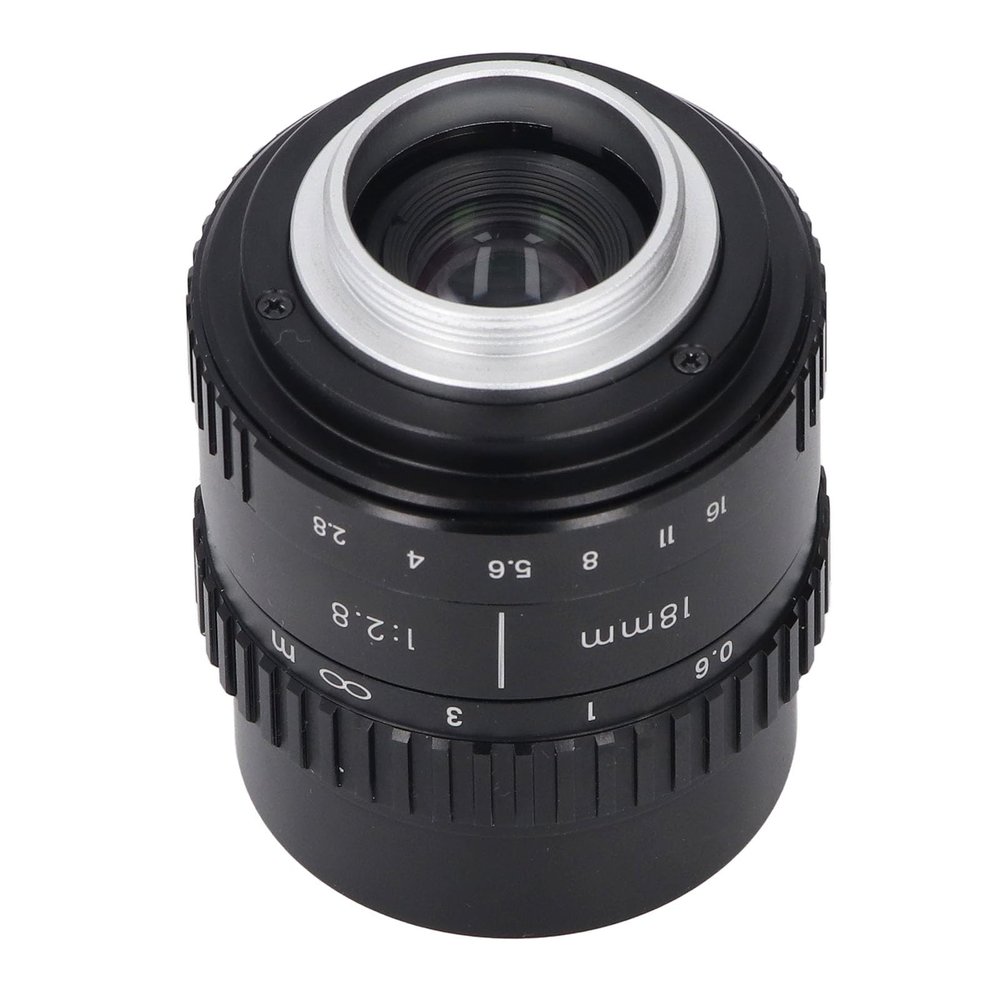 18mm F2.8 Wide Angle Manual Lens Aluminum Alloy Camera Lens for /3 Mount Cameras