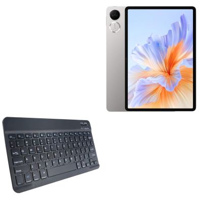 BoxWave Keyboard Compatible with Honor Pad V9 - SlimKeys Bluetooth Keyboard, Portable Thin with Chiclet-Style Keys - Jet Black
