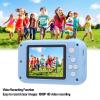 1080P Digital Video Camera, HD Dual Lens Selfie Camera Autofocus with 2 Inch Screen, Cute Compact Small Camera Support MP3 Player Games for Christmas Birthday (Blue) view 3