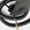MOOIOO Spring Spiral Cable Line Wire, Cable Cord, 24AWG Coiled Power Spring Cable 9 Core Spiral Telescopic Pure Copper High Elastic Wire Sheath Cable Spiral Extension(Stretch 1.25 Meter) view 3