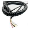 MOOIOO Spring Spiral Cable Line Wire, Cable Cord, 4 Core Spiral Spring Telescopic Line 0.5mm Square Stretched Copper Core Wire Cable 1 Meter to 9 Meters Spiral Cable Spiral Extension(Stretch 6 Meter) view 1