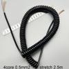 MOOIOO Spring Spiral Cable Line Wire, Cable Cord, 4 Core Spiral Spring Telescopic Line 0.5mm Square Stretched Copper Core Wire Cable 1 Meter to 9 Meters Spiral Cable Spiral Extension(Stretch 6 Meter) view 4