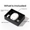 QALO QRNT Smart Ring  Lightweight Water-Resistant Titanium Fitness Tracker, Advanced Tracking for Sleep, Steps, HRV, SpO2  No Subscription, iOS Android App  Includes 2 Silicone Covers (Silver, 8) view 4