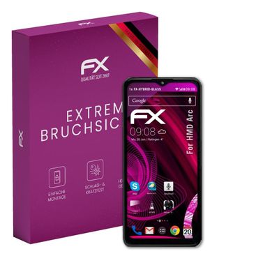 atFoliX Plastic Glass Protective Film compatible with HMD Arc, 9H Hybrid-Glass FX Screen Protector