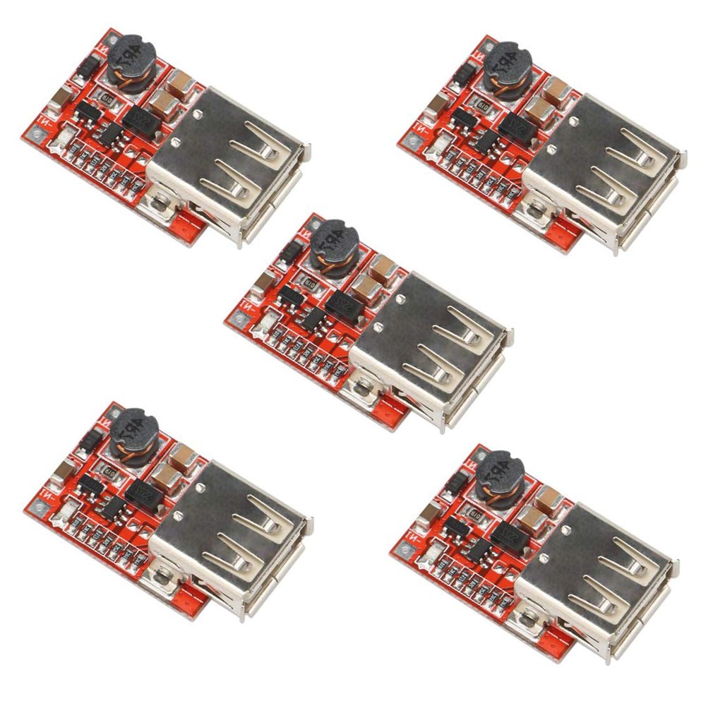 hiBCTR 5-Pack DC-DC Buck Step Down Module, 6-24V to 5V, 3A