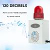 EOKHEOY Motion Sensor Alarm Outdoor 120dB Security Motion Detector Siren with Strobe Light and Remote Controller for Industry House Building Warehouse DC24V view 3