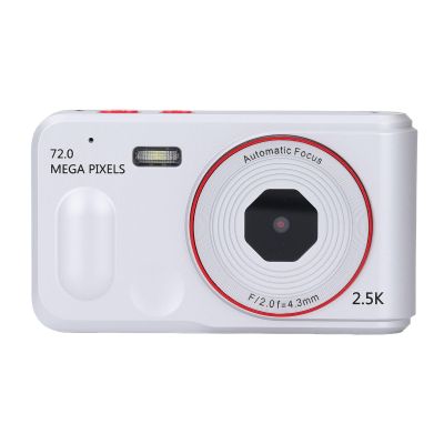 72MP 2.5K 16x Zoom Digital Camera, Auto Focus Anti Shake 2.4 Inch Screen Camera for Kids Students Vlogging, Captures Finest Details with, Stabilization System for Smooth Motion