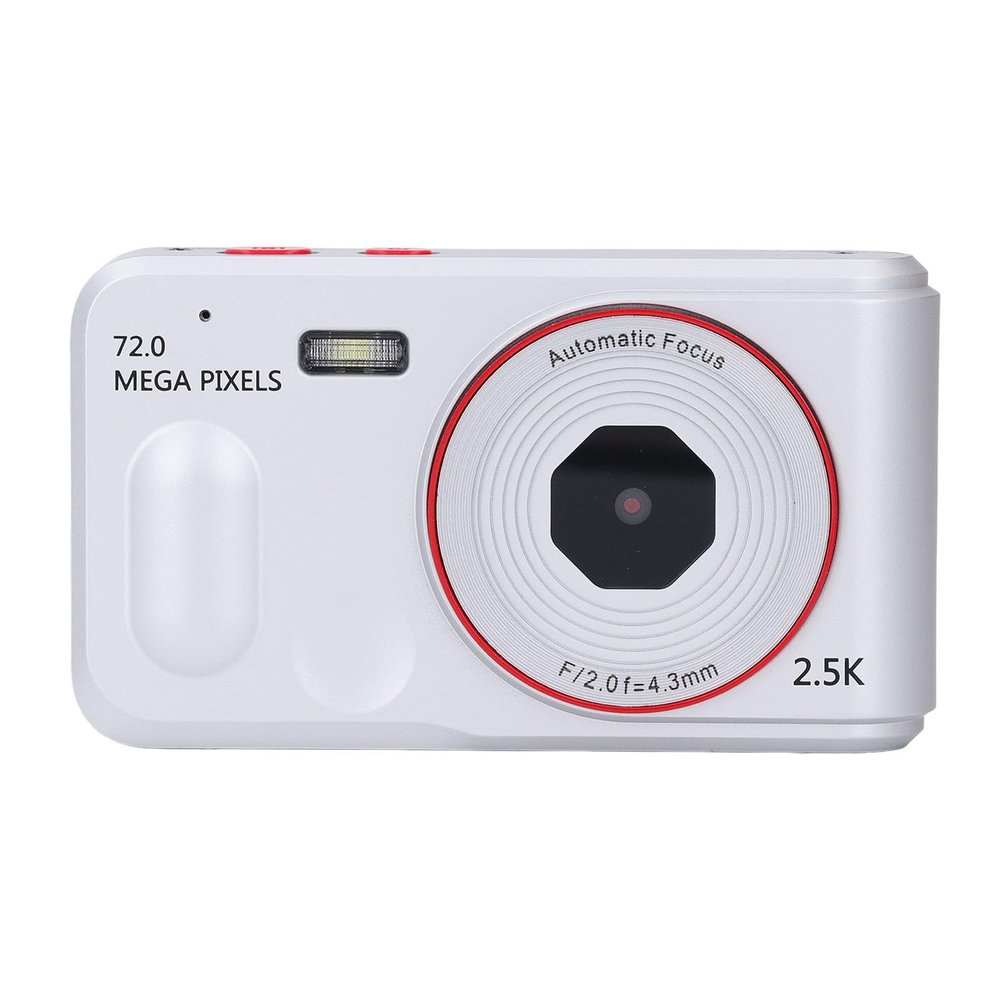 72MP 2.5K 16x Zoom Digital Camera, Auto Focus Anti Shake 2.4 Inch Screen Camera for Kids Students Vlogging, Captures Finest Details with, Stabilization System for Smooth Motion