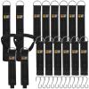 Hanging Extension Cord Holder - 16Pack 13" 22" 35" Handle Wrap Straps with S Hooks Heavy Duty Garage Organizer Tool Hangers - Garden Hose Power Electrical Cable Rope RV Shed Storage and Organization view 1