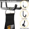 Hanging Extension Cord Holder - 16Pack 13" 22" 35" Handle Wrap Straps with S Hooks Heavy Duty Garage Organizer Tool Hangers - Garden Hose Power Electrical Cable Rope RV Shed Storage and Organization view 4