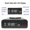 FTOP Biometric Fingerprint Gun Safe, Clock Handgun Safe with 3-in-1 Watch & Phone Wireless Charging, Drawer Lock for Hand Guns, Cash, Valuables- with Humidity Reader|Temperature| Alarm Clock| Screen view 3