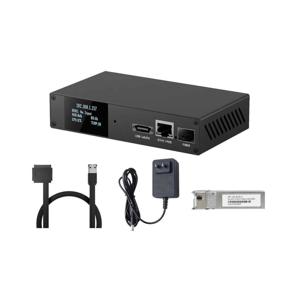 WayPonDEV Link Pi REC1 4K 1080P HDMI Recorder Encoder, 4KP60 SRT NDI Decoder, 2GB DDR4 RAM 8GB eMMC, 1080P HD Video Encoder for YouTube Facebook Twitch Live Broadcasting (REC1 Kit3)