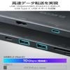 Elecom DST-W10 8 in 1 PD100W HDMI 4K/60Hz Docking Station USB 10Gbps USB 3.2 (Gen2) Ultra Fast Data Transfer Navy view 3