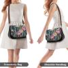 Blooming Green Laptop Tote Bag Leather Computer Bags Lined Shoulder Purse Purses And Handbags Business Office Work Bag Top Handle Handbag for Women view 4