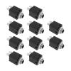 Create idea 10pcs 3 Pin Audio Socket 6.35mm O Plug Sockets Model PJ-612 Jack Panel Socket Open Mono with Nut for Microphone and Amplifier view 1