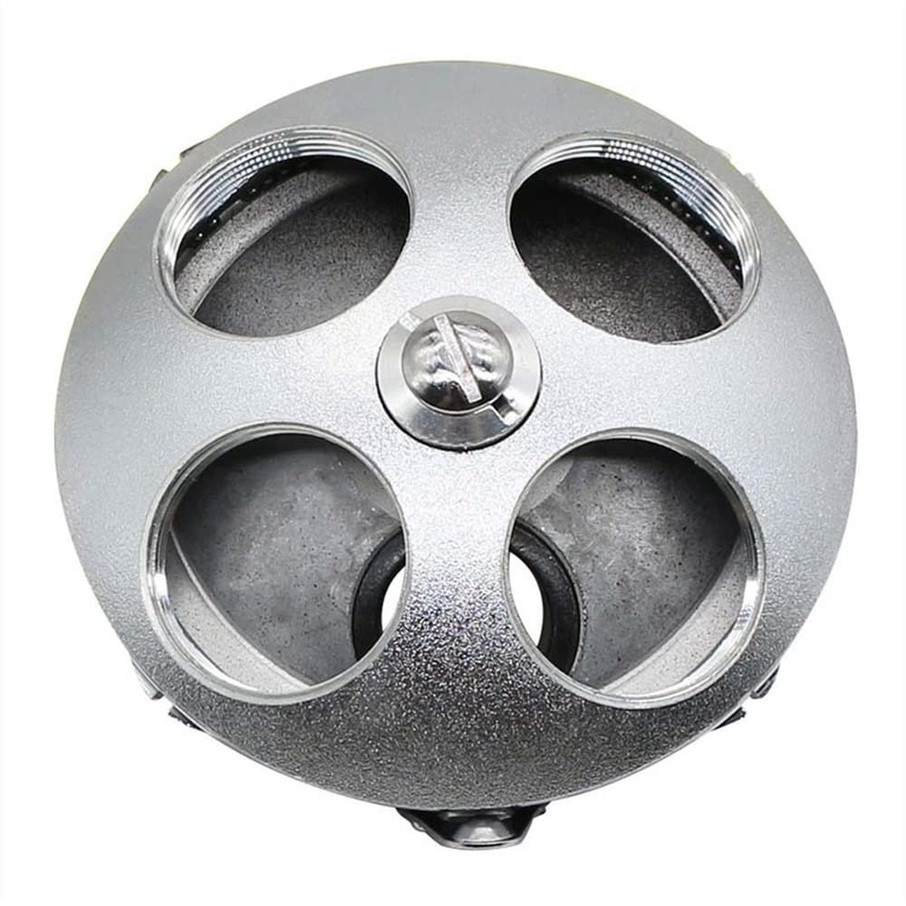 Microscope Biological Microscope Objective Converter 3 Hole 4 Hole Objective Converter Metal Revolving Nosepiece Objective Lens Adapter Mounting Thread 20.2mm(4 Holes)