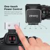 Zeniko ZF08 Aluminum Mini Flash Speedlite, 440 Full-Power On Camera Flash,CCT 6500K200K Small Camera Flash for Canon/Fuji/Sony zv1/Sony zve10/Nikon/Panasonic Olympus Pentax/3s Recycle(Silver) view 3