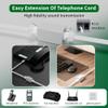 HiFind Telephone Extension Cord 500 Ft, Anti-UV Weatherproof Phone Cable Line Wire with Standard RJ11 Plug for Landline Modem Fax Machine Outdoor with Couplers&Clip Holders&Connectors -Flat-White view 4