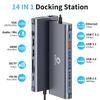 Docking Station 3 Monitors for HP/Dell/Lenovo/MacBook Laptop, Triple Display with Dual 4K HDMI, VGA, 14 in 1 USB C Hub, Computer Docking Station with 10Gbps USB, PD, Ethernet, SD/TF, Audio/Mic view 2