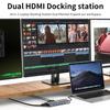Docking Station 3 Monitors for HP/Dell/Lenovo/MacBook Laptop, Triple Display with Dual 4K HDMI, VGA, 14 in 1 USB C Hub, Computer Docking Station with 10Gbps USB, PD, Ethernet, SD/TF, Audio/Mic view 3