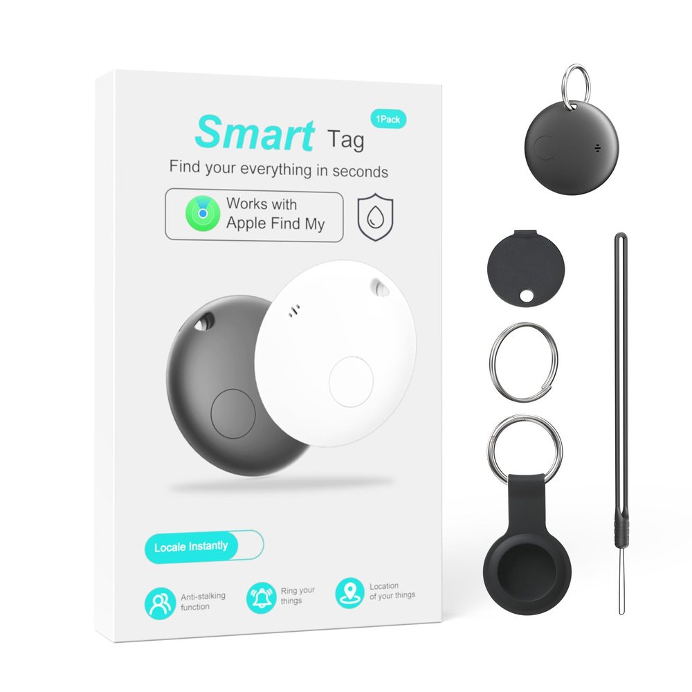 Alternative: Smart Bluetooth Tracker for Apple Find My No Monthly Fee, Item Finder for Keys, Luggage, Bags & Pets, Precision Tracking, IP68 Waterproof Design (iOS Only)