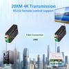4k*2k@60Hz HDMI Fiber Optic Extender Supporting RS232 Control and External Stereo Audio Transmission4K HDMI to Fiber Converter with SFP Modules up to 20km Over Single-Mode Fiber view 4