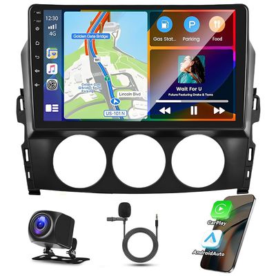 Android 13 Double Din Car Stereo for Mazda MX-5 2006-2021 w/Wireless Carplay Android Auto, 9 Inch IPS Touch Screen Car Audio Receiver GPS Navigation Bluetooth FM AHD SWC AHD Backup Camera, 2+32G