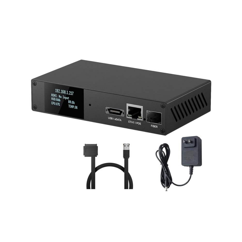 WayPonDEV Link Pi REC1 4K 1080P HDMI Recorder Encoder, 4KP60 SRT NDI Decoder, 2GB DDR4 RAM 8GB eMMC, 1080P HD Video Encoder for YouTube Facebook Twitch Live Broadcasting (REC1 Kit2)