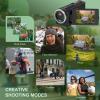 Zyyini 2.7K Video Camera Camcorder, QHD 50MP Vlogging Camera, 2.8 Inch 270 Degree Rotation Screen Video Recorder Webcam 16X Digital Zoom, 140 Minutes Continuous Recording (32GB) view 4