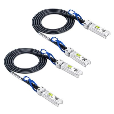 10Gtek 25G SFP+ DAC Cable - 25GBASE-CR SFP28 to SFP28 Passive Direct Attach Copper Twinax Cable for Cisco SFP-H25GB-CU0.5M, Ubiquiti UC-DAC-SFP28, Supermicro and More, 0.5-Meter(1.6ft), 2-Pack