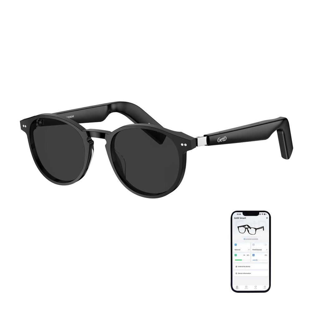 AI Glasses for Men & Women, Smart Glasses Powered by ChatGPT, AI Real-time Translation with 147 languages, 11H Music Play, Bluetooth Sunglasses with Polarized Lens, UV Protection for Daily Use, Travel