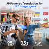AI Glasses for Men & Women, Smart Glasses Powered by ChatGPT, AI Real-time Translation with 147 languages, 11H Music Play, Bluetooth Sunglasses with Polarized Lens, UV Protection for Daily Use, Travel view 3