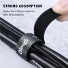 SOUQDWL Fastening Tape Cable Ties,Reusable Wire Organizer Straps Roll | Wire Cord Management Organizer, Coloured Hook and Loop Nylon Straps for Home Office(Preto) view 2