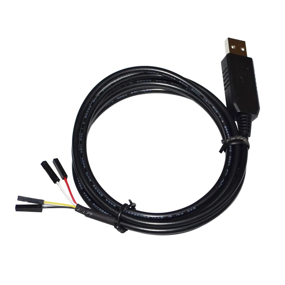 AAYTHNVAS FT232RL USB UART T/TL 5V 3V3 to 4PIN DEBUG DU/PO/NT Jumper Download Cable TTL-232R-5V TTL-232R-3V3 V/CC G/ND TX/D R/XD(1.8M,TTL 3.3V)