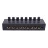 Yoidesu Headphone Amplifier, 8 Output 1 Input Portable Stereo Headphone Amplifier for Performance, Low Noise Operational Amplifier, 8 Channels Amplification (US Plug) view 1