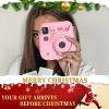 CAIYOULE Accessories for Fujifilm Instax Mini SE/7+/7c/7s Instant Camera Case Mini Film Album Photo Frames DIY Stickers Selfie Mirror Assist Circle Bundle Include PU Leather Bag-Pink (No Camera) view 2