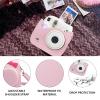 CAIYOULE Accessories for Fujifilm Instax Mini SE/7+/7c/7s Instant Camera Case Mini Film Album Photo Frames DIY Stickers Selfie Mirror Assist Circle Bundle Include PU Leather Bag-Pink Bow (No Camera) view 3