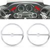 Cnfang4 Motorcycle Speaker Accent Trim, Motorbike Speaker Horn Part Cover Ring Trim for Harley Electra Glide, Street Glide, Trike 1996-2013, Chrome view 2