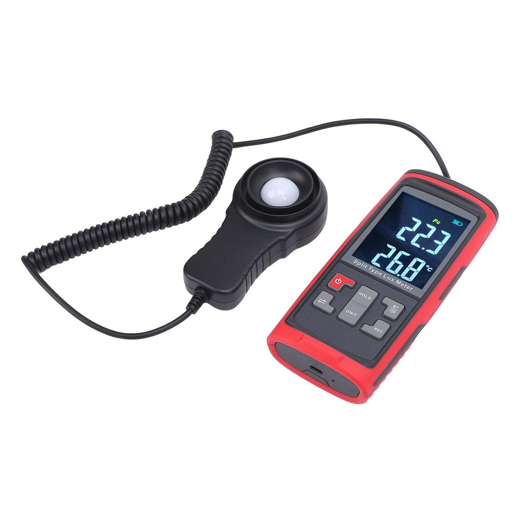 Digital Illuminance Light Meter Handheld, Photometer Light Intensity Sense Test for Garden Indoor Plants LED Grow Light, Light Brightness Detector Handheld Luminous Flux Tester