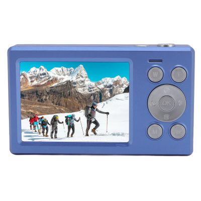 Digital Camera, 2.8 Inch + 1.4 Inch Dual Screen Camera, HD 1080P 16x Zoom Student Camera for Teens Boys Girls, 32GB Memory Card (Blue)